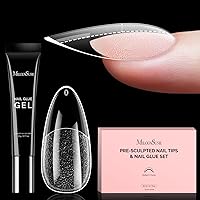 Vista 15 de MelodySusie Pegamento de uñas de gel 9 en 1 sin TPO para puntas de uñas postizas, requiere luz UV de larga duración, como capa base, construcción