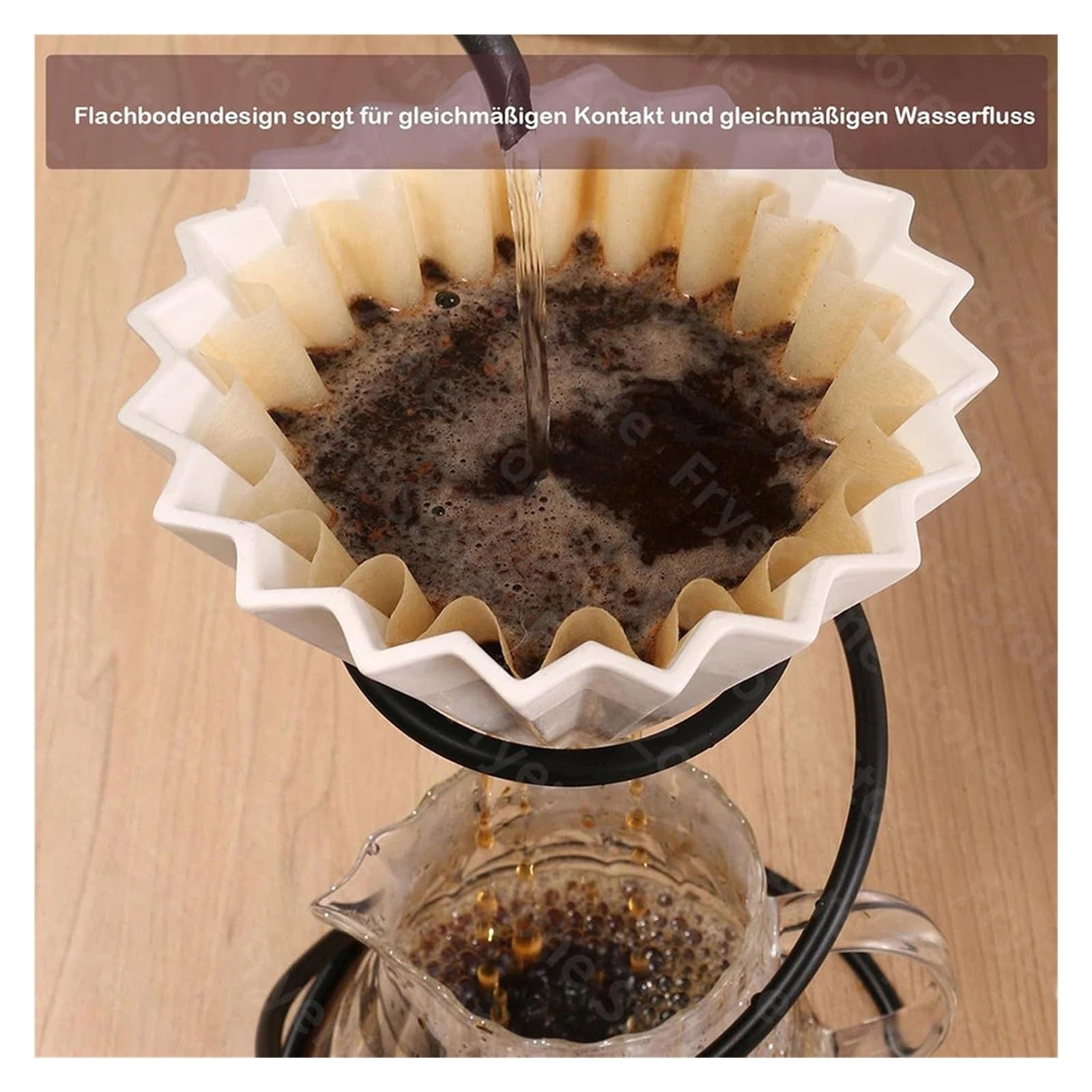 Filtros De Café Pequeños For 1-2 Tazas, Papel De Filtro De Café De Cesta Desechable, Compatible Con Kalita, Wave Dripper Serie 155(100pcs)