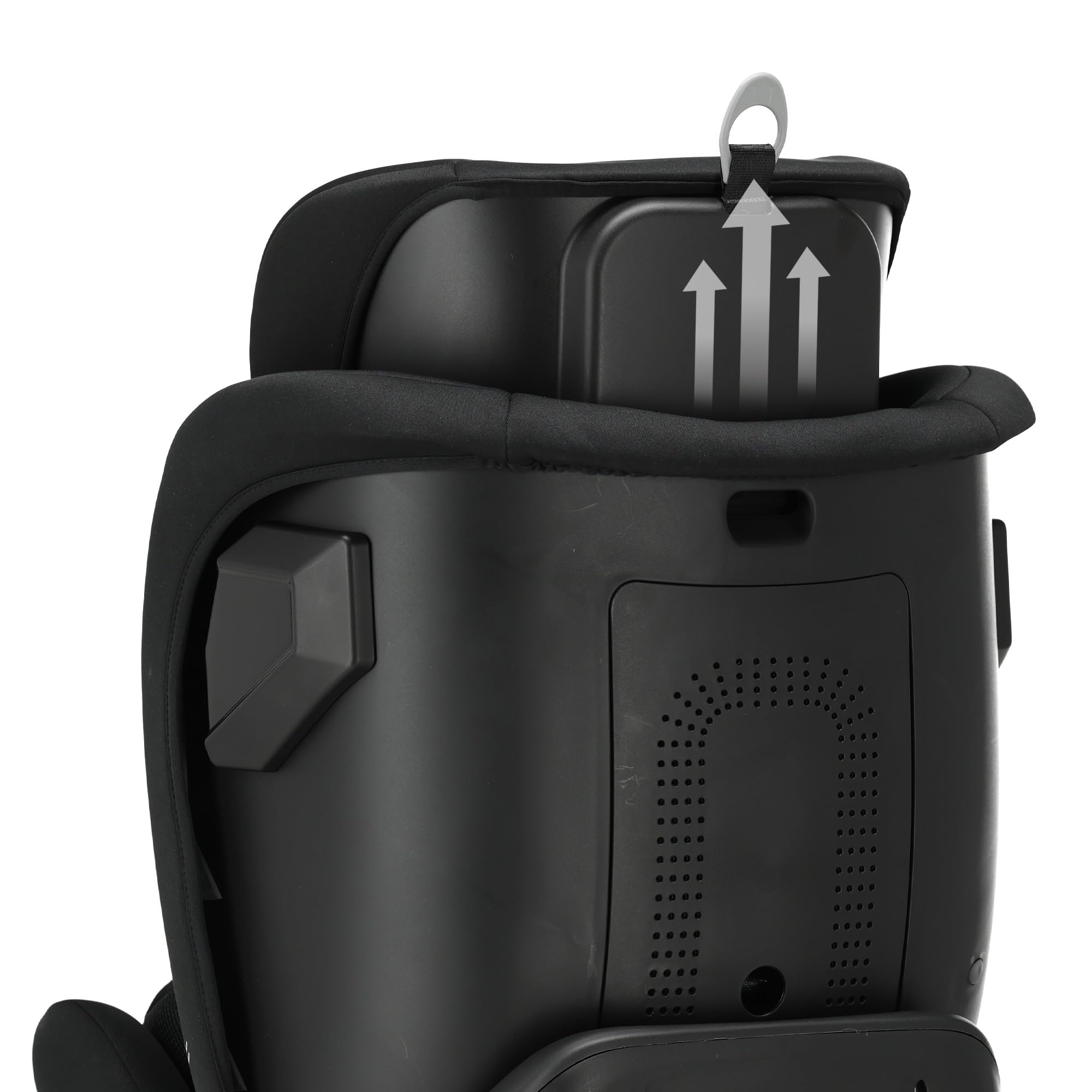 Deryan Chase Silla de Coche 360 i-Size Giratoria 360 Grados, 0-36 kg, 0-12 Años, ISOFIX, Reclinable en 4 Posiciones y Reposacabezas en 10 Posiciones (Negro)