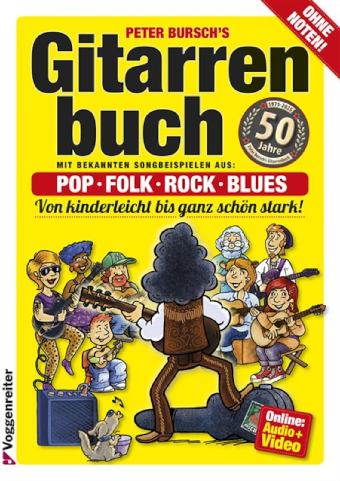 Peter Bursch's Gitarrenbuch inkl.CD + Bonus-DVD mit Dunlop Plektrum. Mit bekannten Liedbeispielen aus Pop,Folk,Rock und Blues. Von kinderleicht bis ganz schön stark und alles ohne Noten (Peter Bursch Gitarrenbuch) von Peter Bursch (neue Auflage - 2010) (N