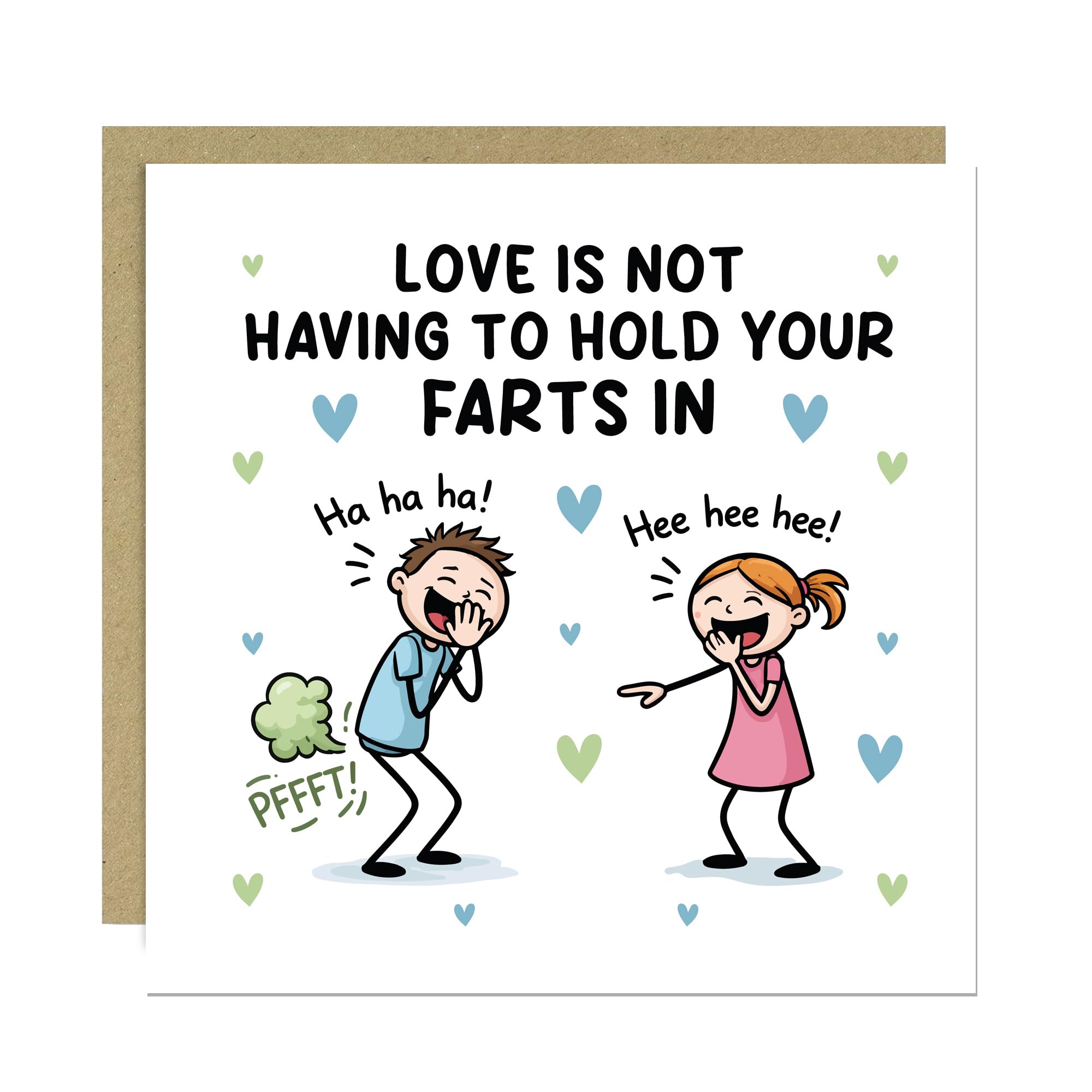 RED OCEAN Valentines Birthday Anniversary Funny Joke Card for Him, Her, Women, Men, Girlfriend, Boyfriend, Wife, Husband, Spouse, Partner With Kraft Envelope