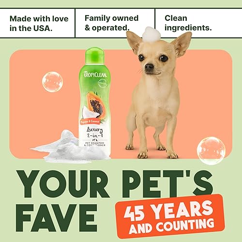 Miniatura 8 de TropiClean Cat  Dog Shampoo  Conditioner A Pet Wash Range for All Needs 20 Ounces