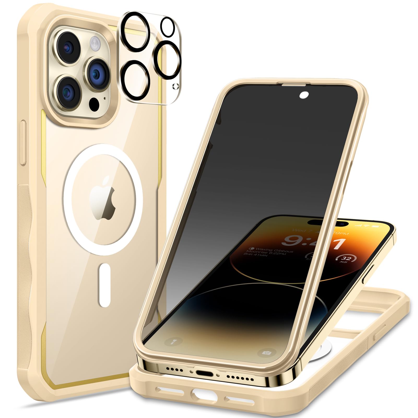 Photo 1 of seacosmo iPhone 14 Pro Max Case with Privacy Screen Protector