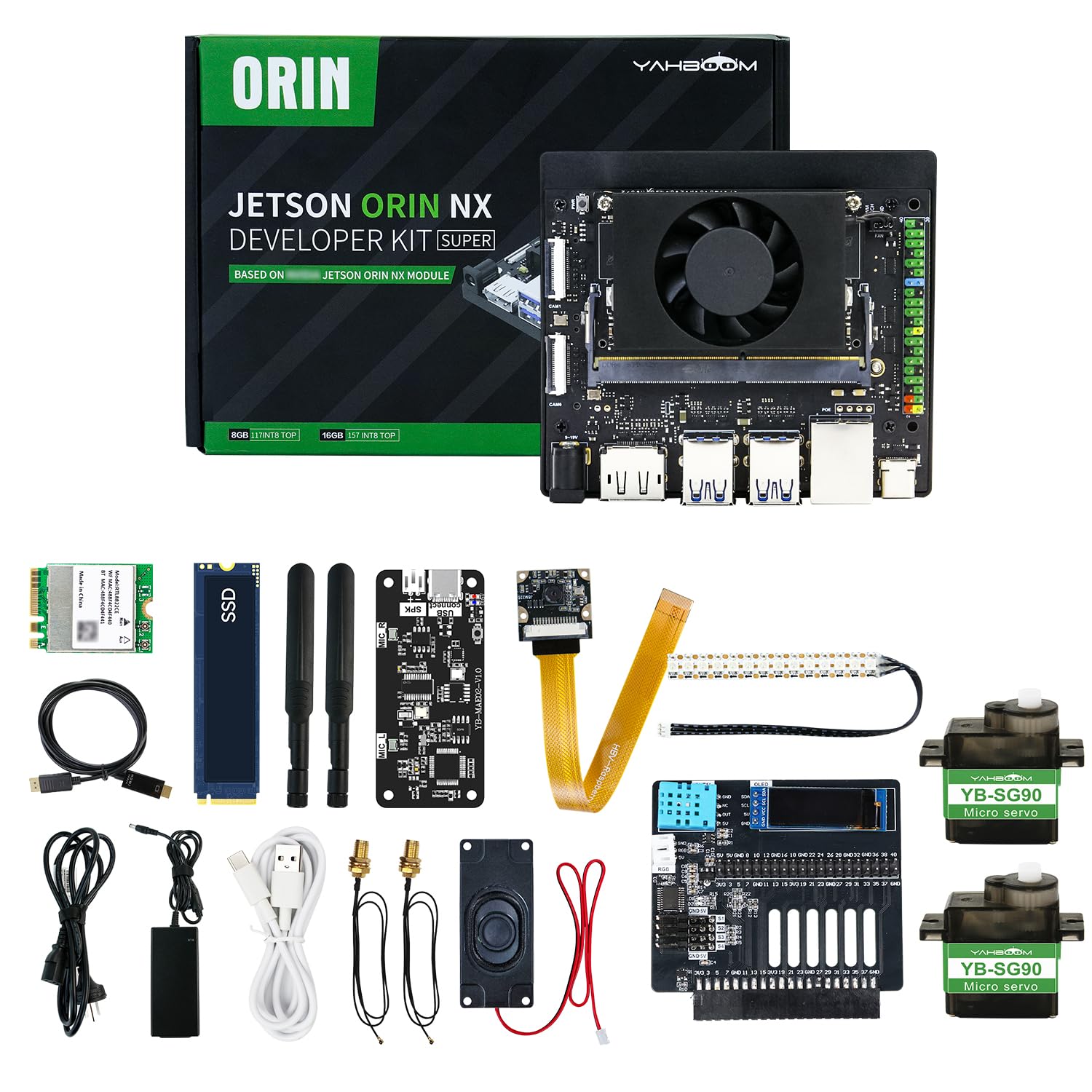 Yahboom Jetson Orin NX 8GB Super 117TOPS Openclaw AI Large Model