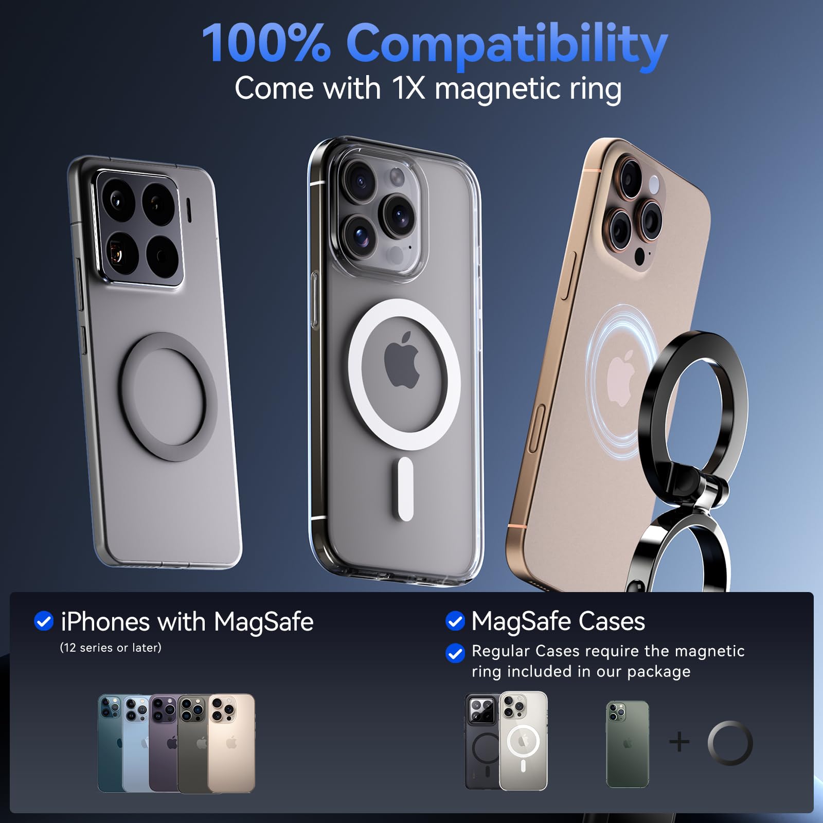 Soporte magnético de vacío ajustable de 360° para autos/ducha/espejo/gimnasio/cocina/baño, [soporte de teléfono desmontable] [succión fiable] Soporte de teléfono con ventosa compatible con iPhone y