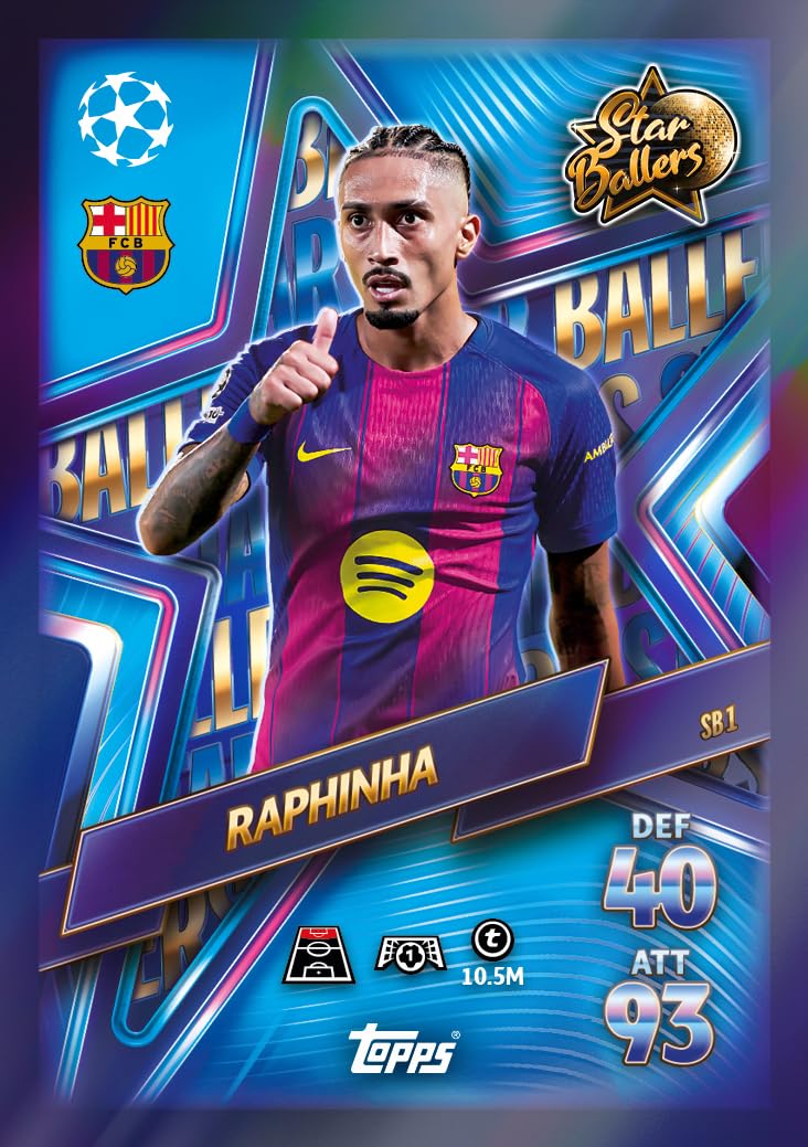 Topps UCC Match Attax 2025/26 Update Eco Pack #2 Star Ballers 41 tarjetas 16 exclusivas Star Baller Cards Supreme Talent LE