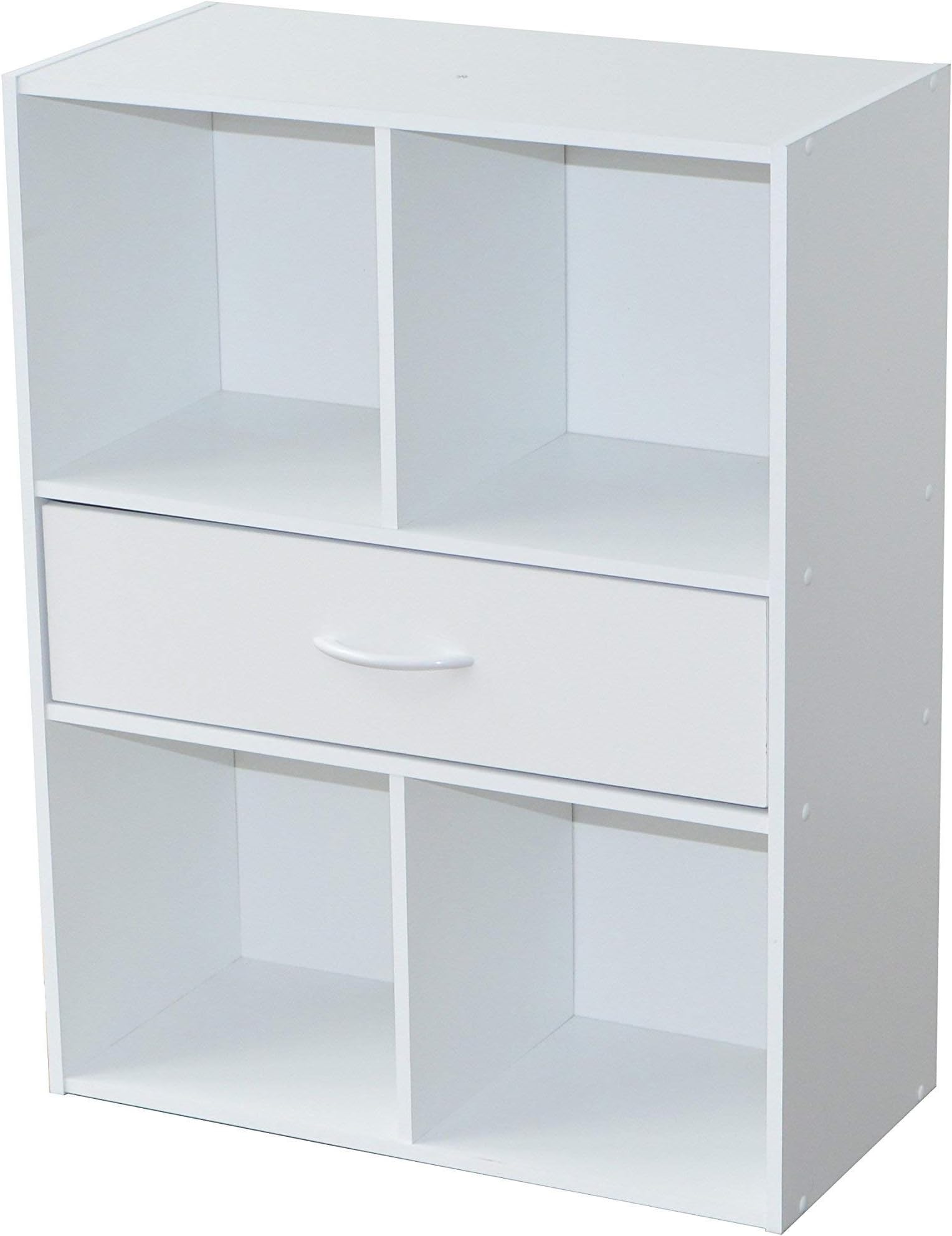 Alsapan Compo 1-Drawer 4 Cube Unit with Melamine, 80 x 62 x 29.5 cm, White Finish