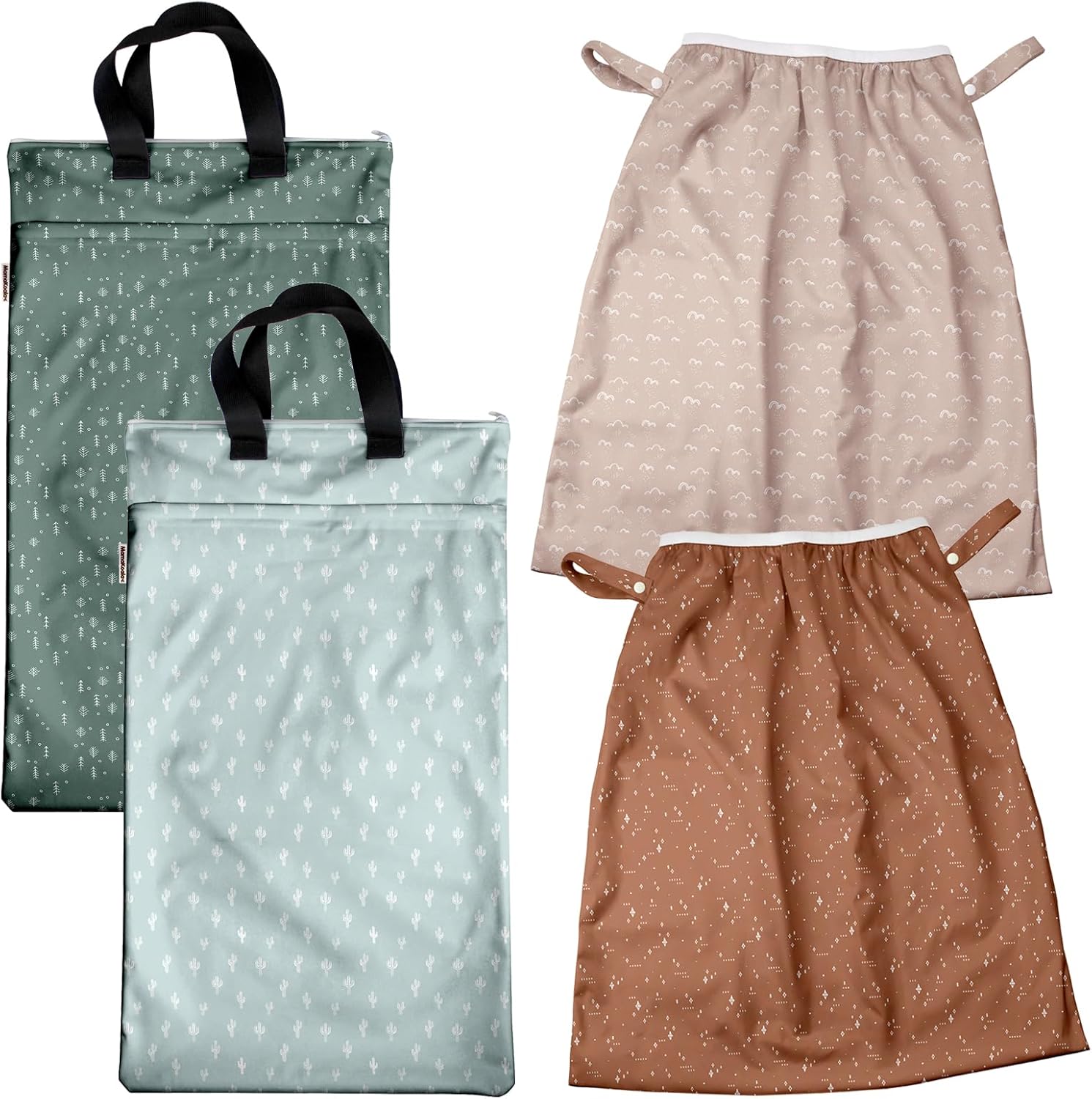 Mama Koala 2 Pack Waterproof Wet Dry Bags,with 2 Pack Hanging Wet Dry Bags