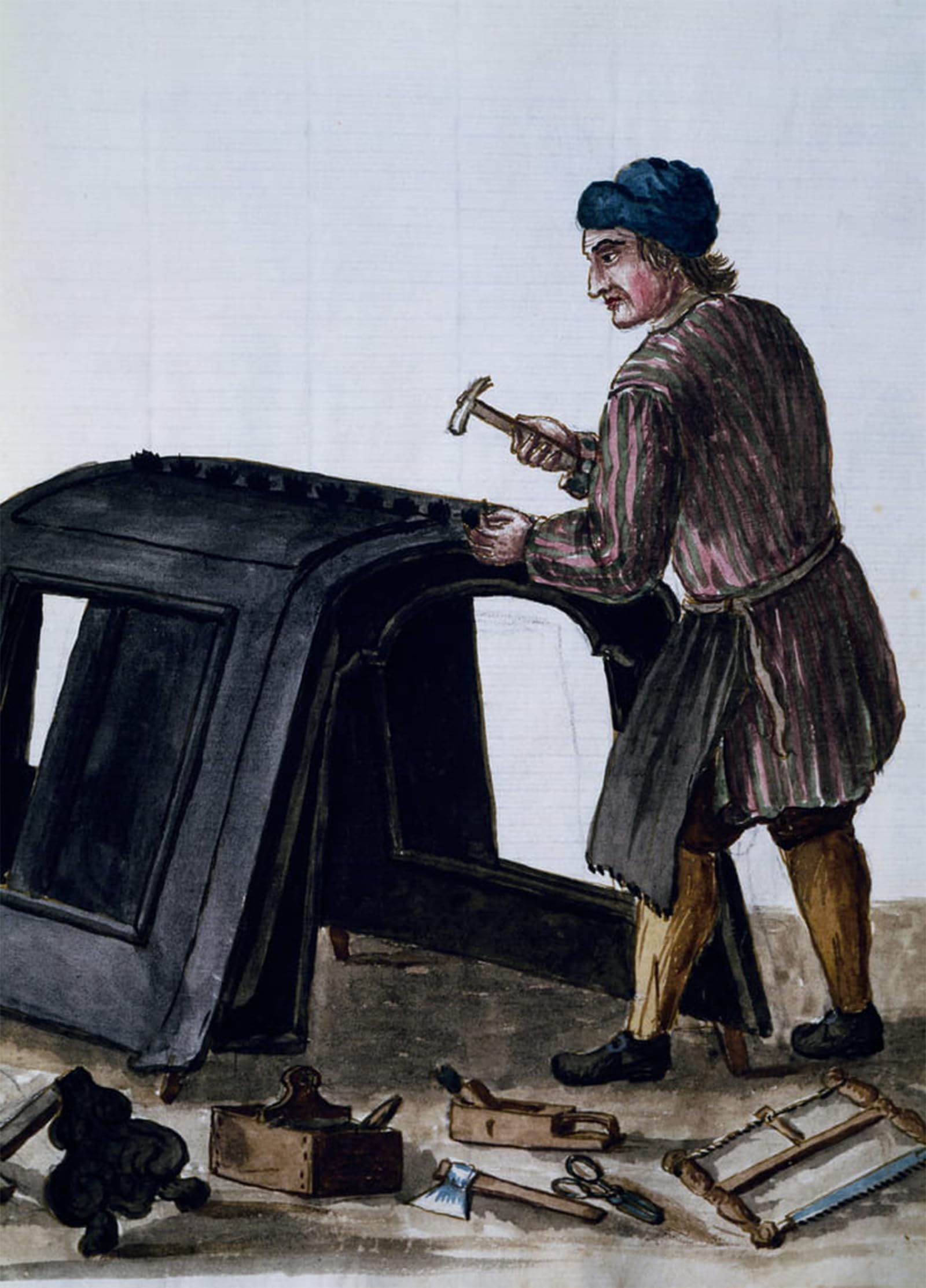 ARTXLXXBN Famous Prints Artwork Pictures Poster Painting Art Gondola Builders Illustration by Jan Van Grevenbroeck Artwork Landscape Pictures for Home Decor 60x90cm