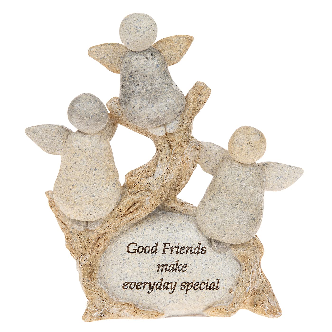 Shudehill Giftware Pebble Art Angel - Friends - Good Friends Make Everyday Special