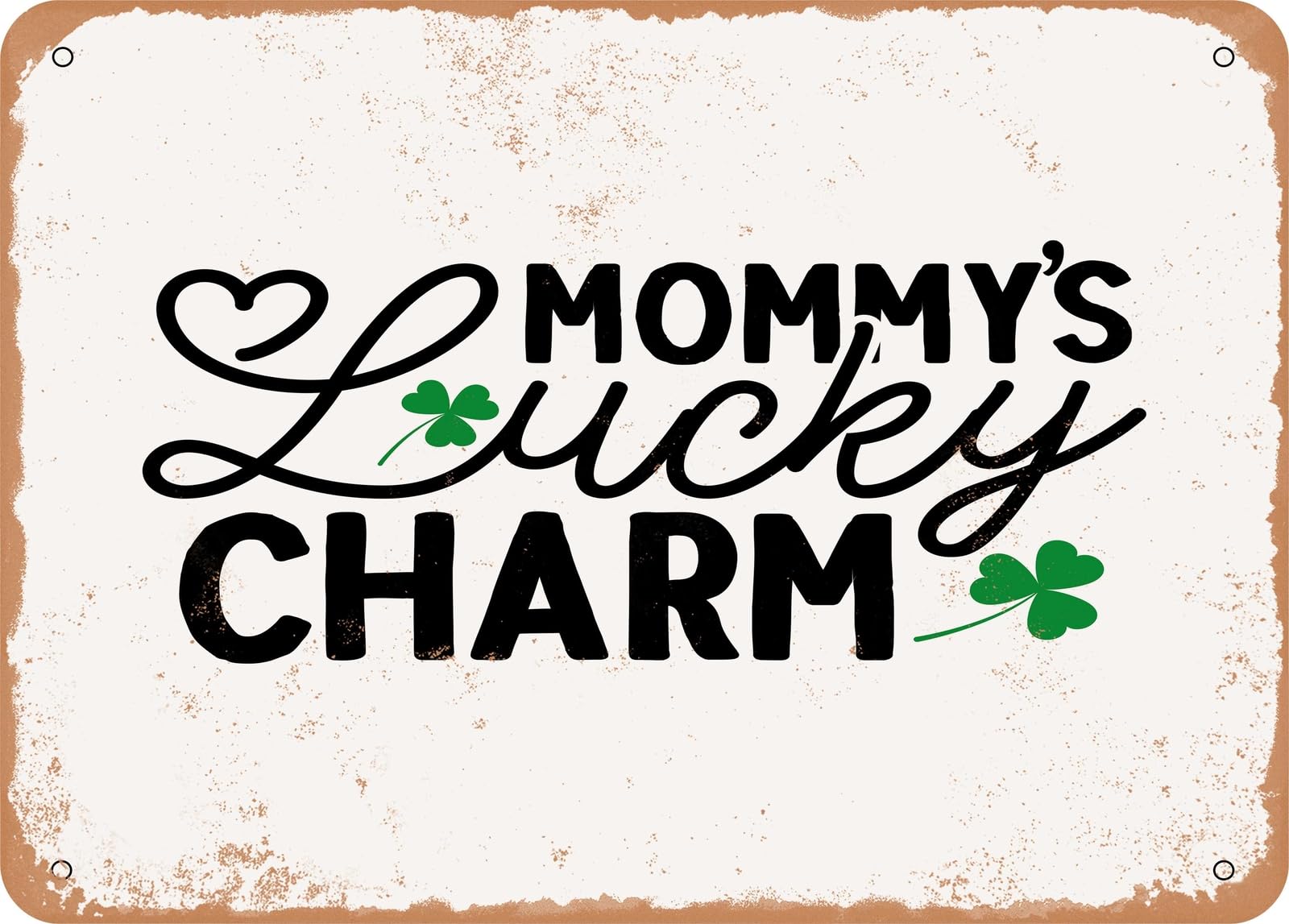Miaomansenstore Metal Sign - Mommy's Lucky Charm - Vintage Look Sign Home Decor