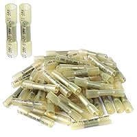 Vista 8 de Conectores de empalme termorretráctiles, 200 piezas 22-16 AWG rojos aislados impermeables, conectores de cable eléctrico automotriz grado marino