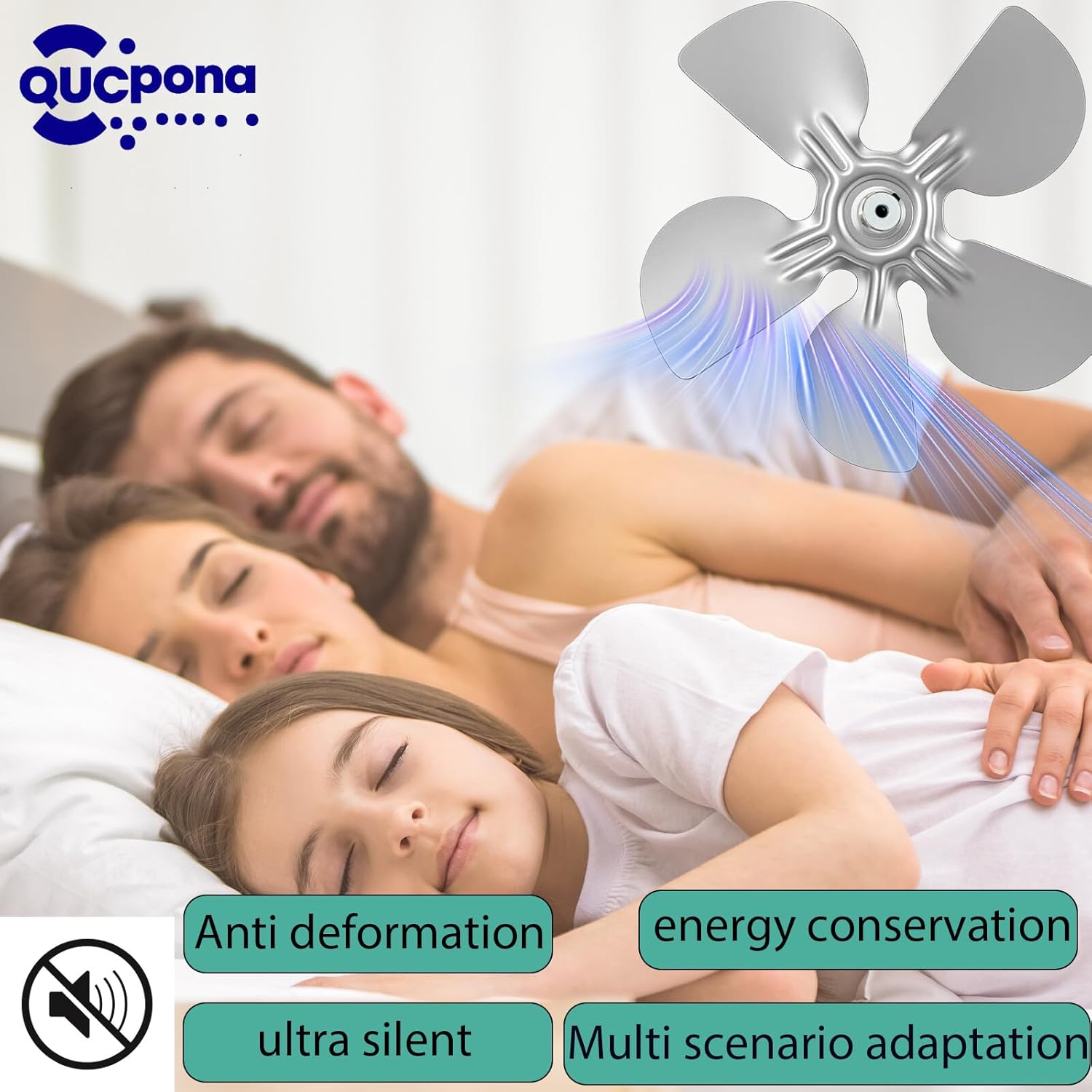 5140C Fan Blade 12 Inch Diameter 5/16 Inch Shaft Hole CW Rotation from Shaft End