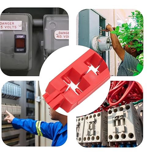 Miniatura 4 de 10 unidades de bloqueo de disyuntor a presión, dispositivo de bloqueo del disyuntor PA de nailon de aislamiento de energía de seguridad del