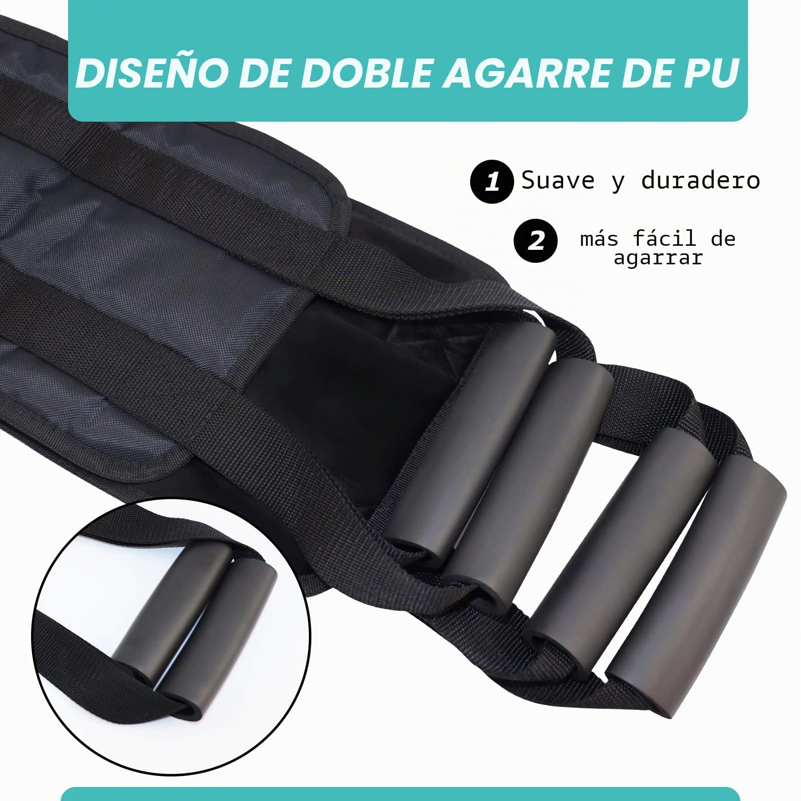 LOSCHEN: Cinturón de transferencia de 80 cm para paciente, acolchado de transferencia de cama para discapacitados, ancianos, personas mayores, lesionados, silla de ruedas, cama (negro)
