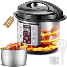 12.7QT/12L Commercial Pressure Cooker, 8-in-1 Multifunctional Large Pressure Cookers, 1600W Electric Pressure Canner with CE Certified, Non-stick Pot, Slow Cooker Rice Maker for 18-28 People