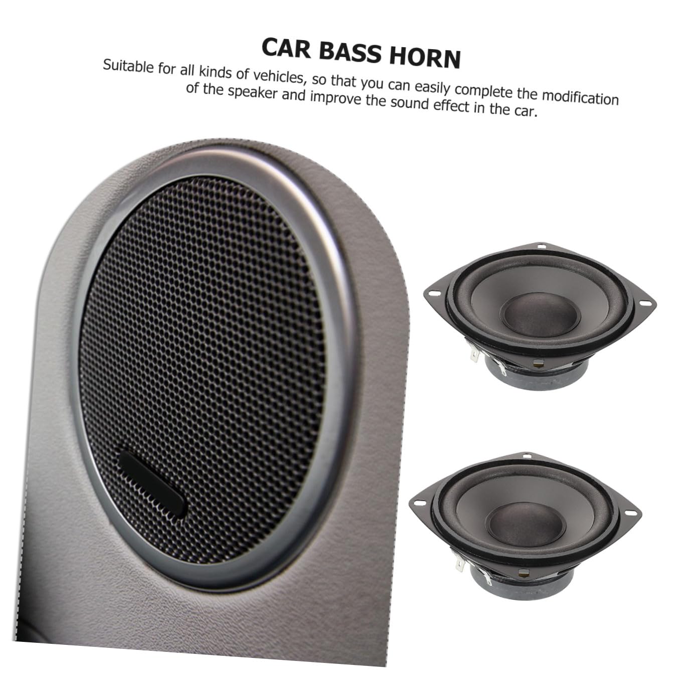 ULTECHNOVO Bocinas de Coche Coaxiales de 4 Pulgadas 600 W en Negro
