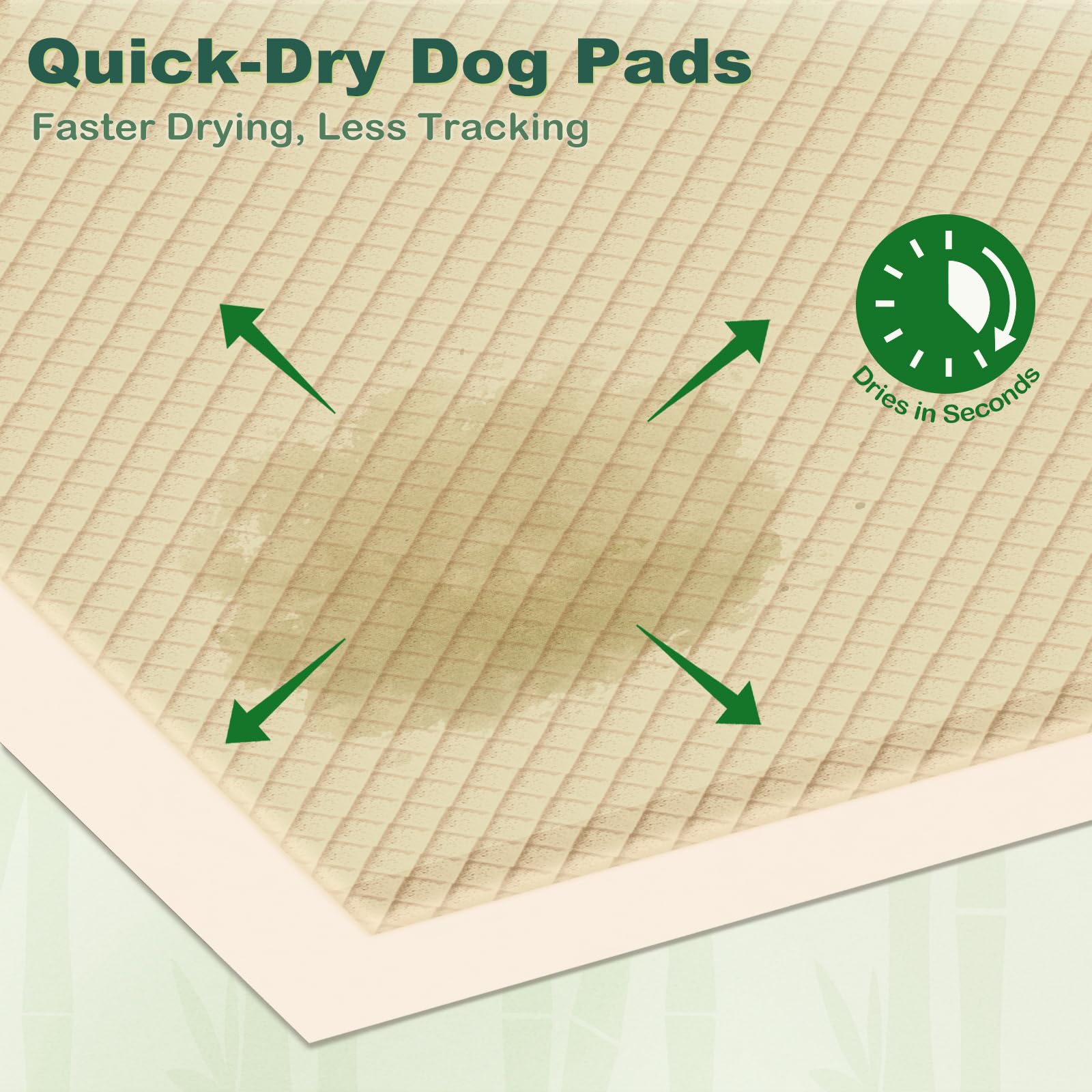 MIZOK Almohadillas de bambú para perros de 28 x 34 pulgadas, 100 unidades