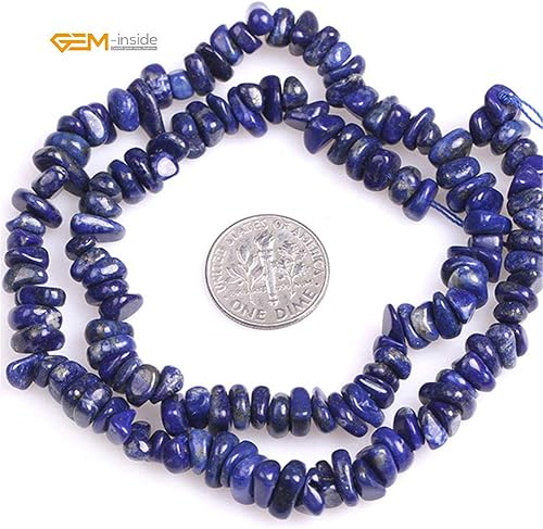 Miniatura 6 de GEM-Inside - Cuentas sueltas de lapislázuli natural de 0.236 x 0.315 pulgadas (0.236 x 0.315 in)