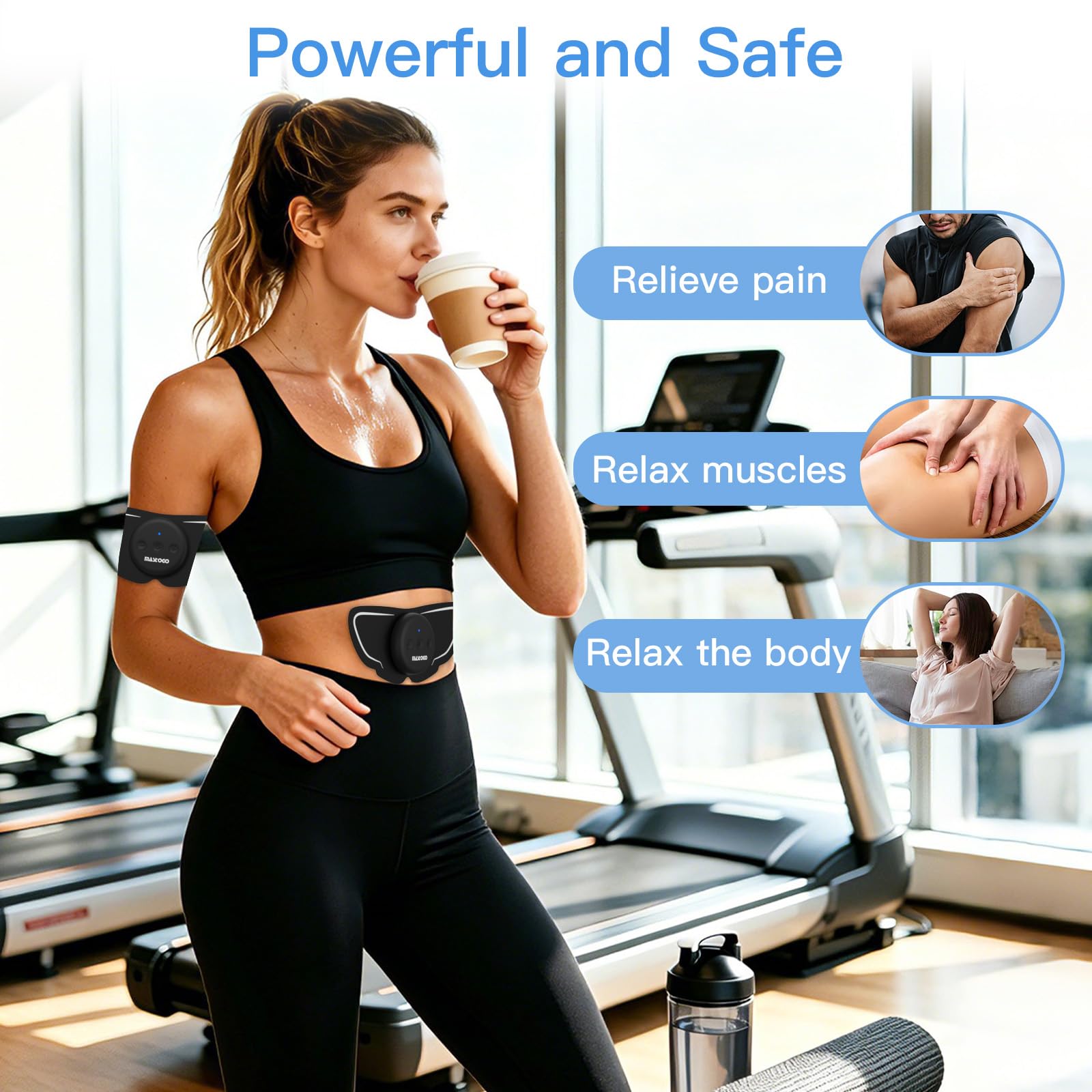 MASTOGO Dual Host Wireless TENS Unit Muscle Stimulator with APP Control — Amazon image 5