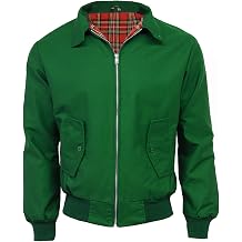 G5 APPAREL Mens Classic Vintage Scooter Harrington Bomber Jacket | Tartan Lined | Biker
