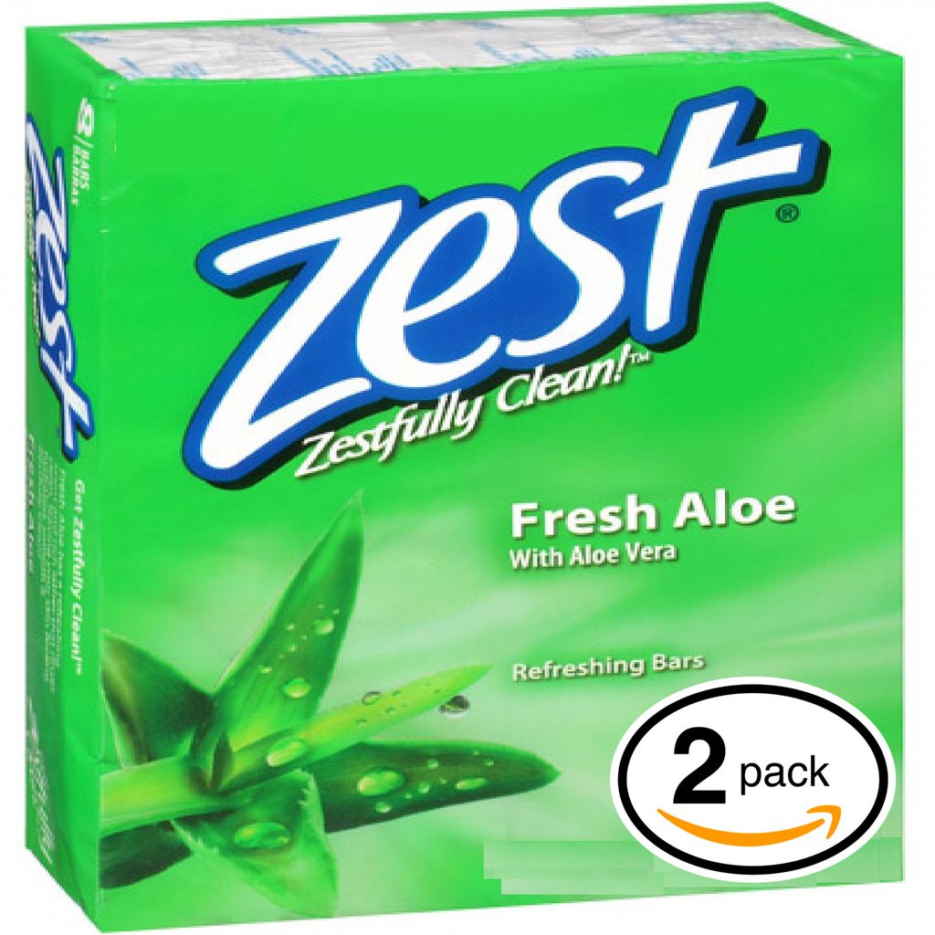 Zest Soap Fresh Aloe Scent Made In Usa 3.2 Oz (2 Pack