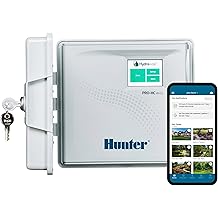 Hunter PRO-HC600 Smart WiFi Irrigation Controller, 6 Zone Outdoor &amp; Indoor Sprinkler Timer, Hydrawise App Compatible, Weather-Based Scheduling, Flow Sensor Ready, Touchscreen