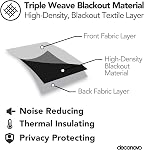 Deconovo Blackout Curtains - 1 Panel Thermal Insulated Soundproof Curtains for Bedroom, Living Room, and Nursery, OEKO-TEX Certified Drapes, Grommet Top, 52W x 63L Inches