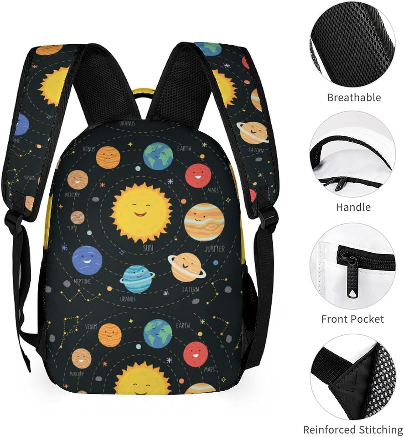 Galaxy Planet Astronaut Backpack for Kids Girls Boys Elementary And Middle School Backpack Lightweight Book Bag Back to School