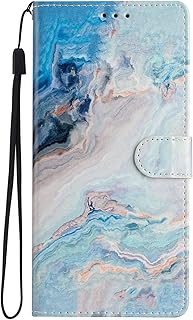 Thoankj Motorola G13/G23/G53 Case Flip Shockproof PU Leather Wallet Cover with Stand Magnetic Card Holder TPU Bumper Folio Slim Fit Protective Phone Case for Motorola Moto G13/G23/G53 Blue Marble