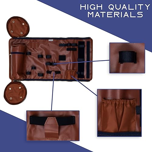 Miniatura 2 de Bolsa de viaje para barman – Bolsa de cóctel y juego de herramientas con correa de hombro de cuero vegano, estuche de almacenamiento de accesorios