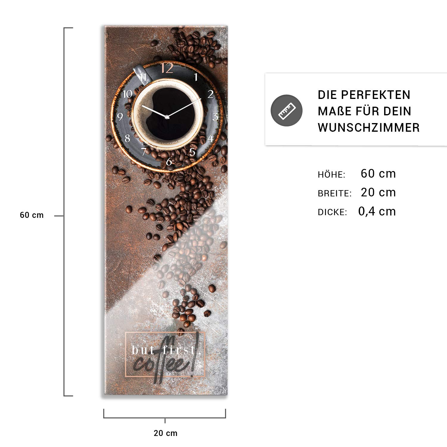 MULTI CASA MEX STYGL01198 - Reloj de Pared (Cristal), Multicolor