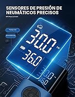 Vista 6 de AstroAI Inflador de neumáticos L7S compresor de aire portátil inalámbrico bomba de bicicleta con pantalla digital de valores duales, bomba