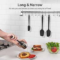 Vista 9 de Juego de espátulas de silicona U-Taste con resistencia al calor de 600 grados Fahrenheit (Negro)