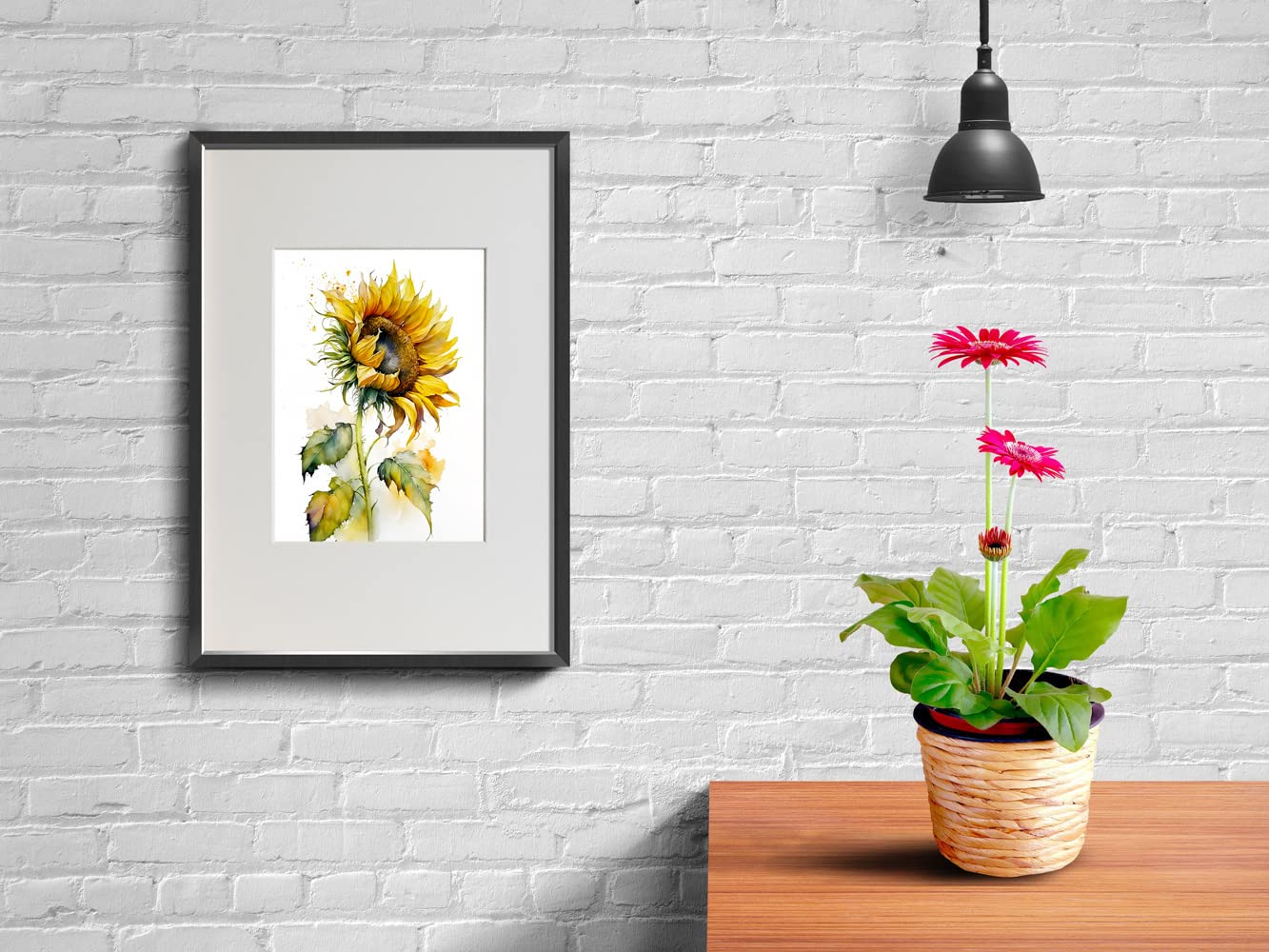 Aquarell-Kunstdruck Narzissen, 21,1x29,7 Cm, Auf 300g/m² Aquarellpapier – Ungerahmte Wanddekoration