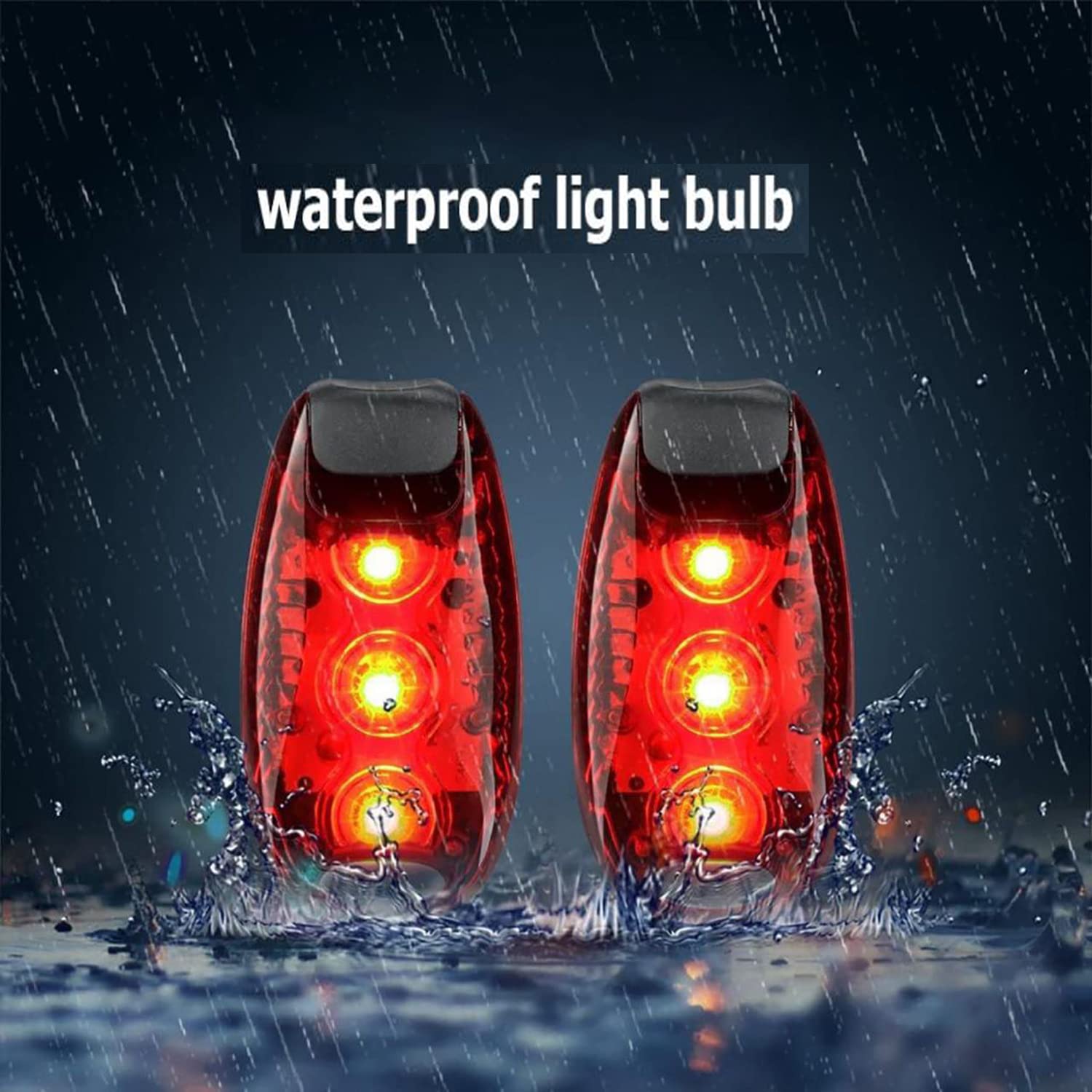 2 Lumières LED De Sécurité Rechargeables - 3 Modes, Pour Course, Vélo, Chien, Randonnée (Alimentation Pile CR2032)