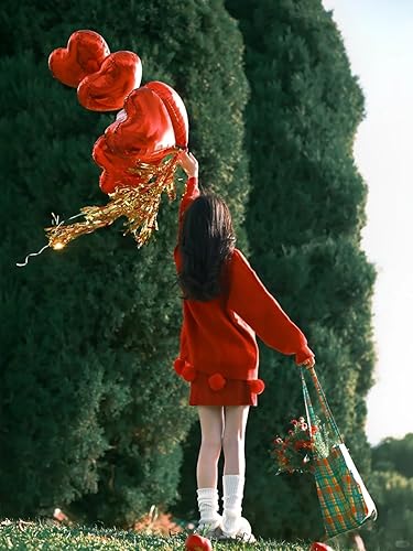 Miniatura 2 de Globo de corazón rojo de 18 pulgadas, 20 globos en forma de corazón, globos de aluminio para decoración de bodas, fiestas, cumpleaños