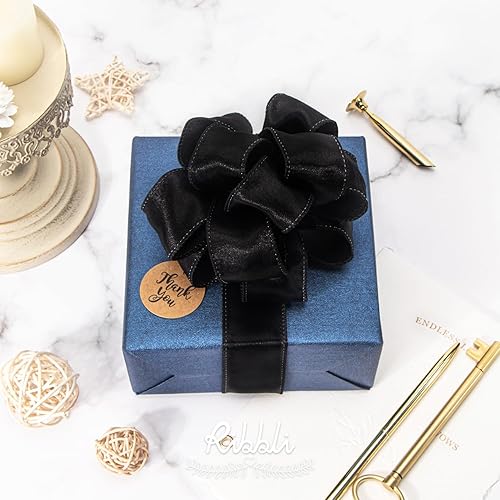 Vista 68 de Ribbli Cinta de satén rosa claro con alambre de 1.5 pulgadas, cinta de Navidad rosa para envolver regalos, coronas, guirnaldas, decoración