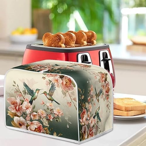 Vista 244 de UNICEU Funda acolchada para tostadora con patrón de café, se adapta a la mayoría de tostadoras estándar de 4 rebanadas patrón de café,Hojas de otoño