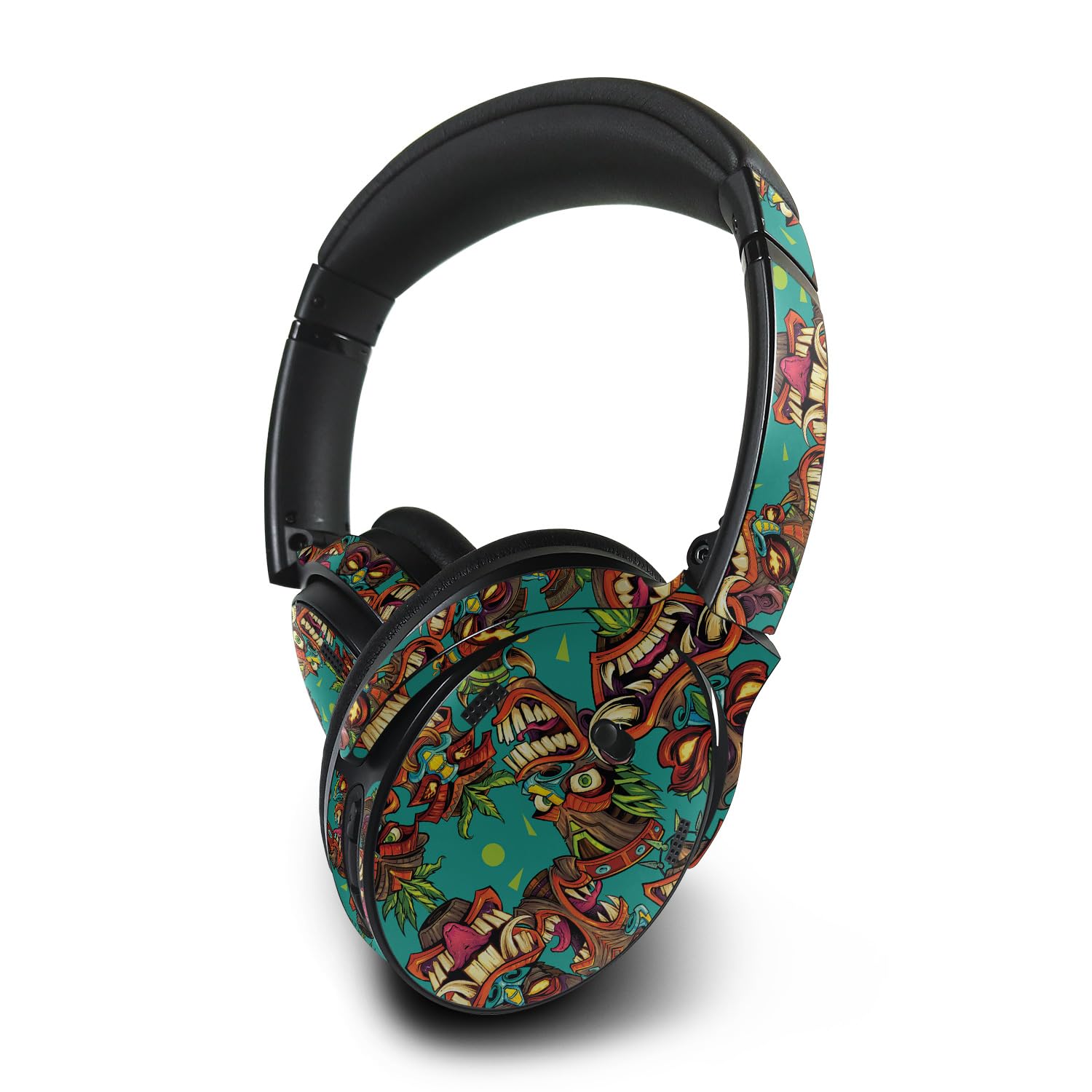 MightySkins Skin Compatible with Bose QuietComfort 45 Headphones - Crazy Tikis | Protective, Durable, and Unique Vinyl Decal wrap Cover | Easy to Apply, Remove, and Change Styles | Made in The USA