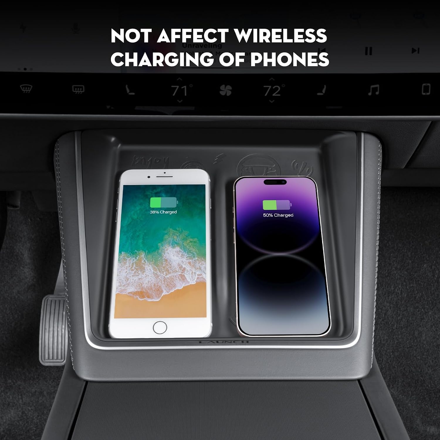 Center Console Wireless Charging Protector for Tesla Model Y Juniper image 4