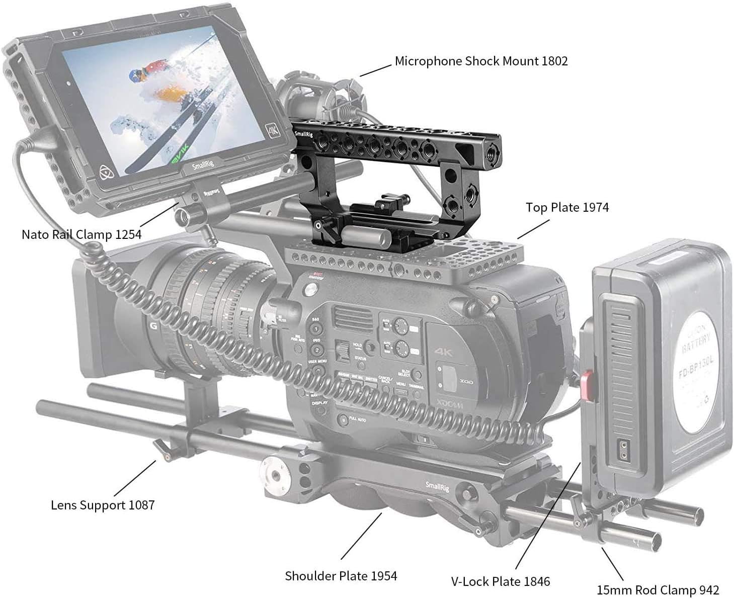 Bеѕt Cуbеr Mоndау 🔥 SMALLRIG Heavy-Duty Closed Handle for FS7/FS7II/FS5/Ursa Mini D-Shape Quick Release Handle with NATO Rail Locating Pins 15mm Rod Clamp - 1979