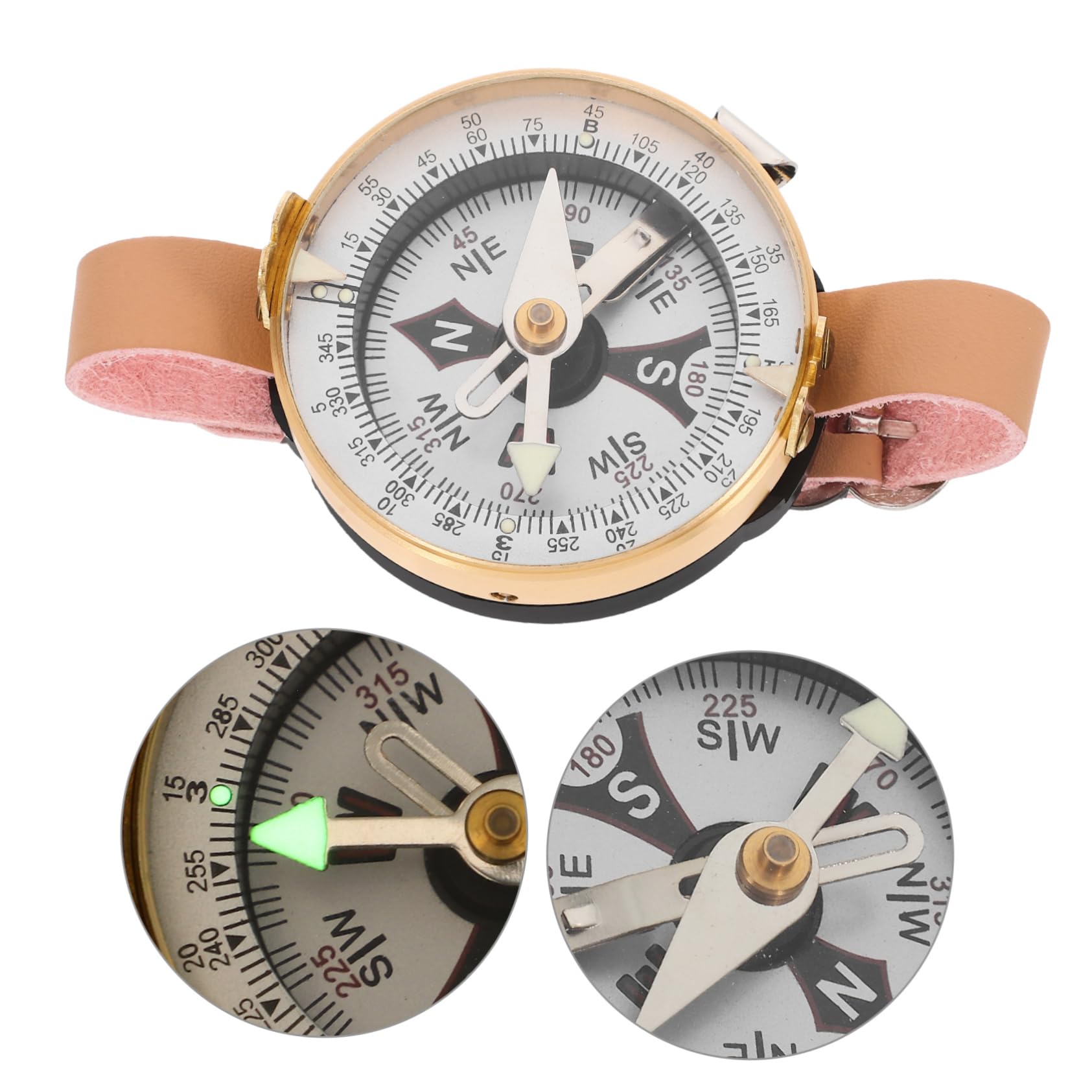 Kisangel Montre Boussole De Plein Air Tente Boussole De Randonnée Boussole D'orientation Boussole pour Les Enfants Course D'orientation Boussole Randonnée Boussole De Poche Carte Métal