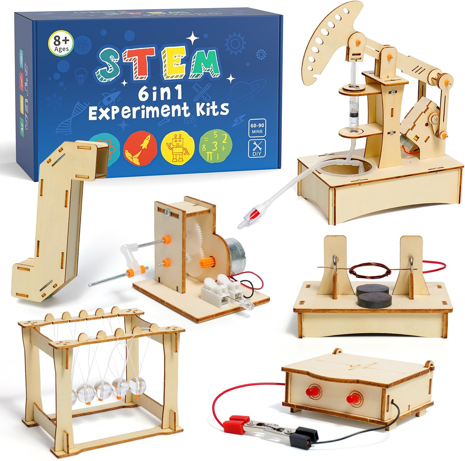 STEM Science Kits for Kids Ages 8-12, Wood Arts and Craft Kits for Boys 6-8, Wooden 3D Puzzles, STEM Toys for Boys Girls Age 8-12 5-7 8 10 12 13 14 Gift Idea.