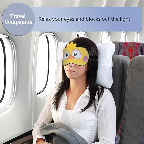 Vista 10 de Lindas máscaras para dormir, máscara de ojos de gato de dibujos animados, máscara de felpa para dormir y venda de viaje, divertida sombra de ojos