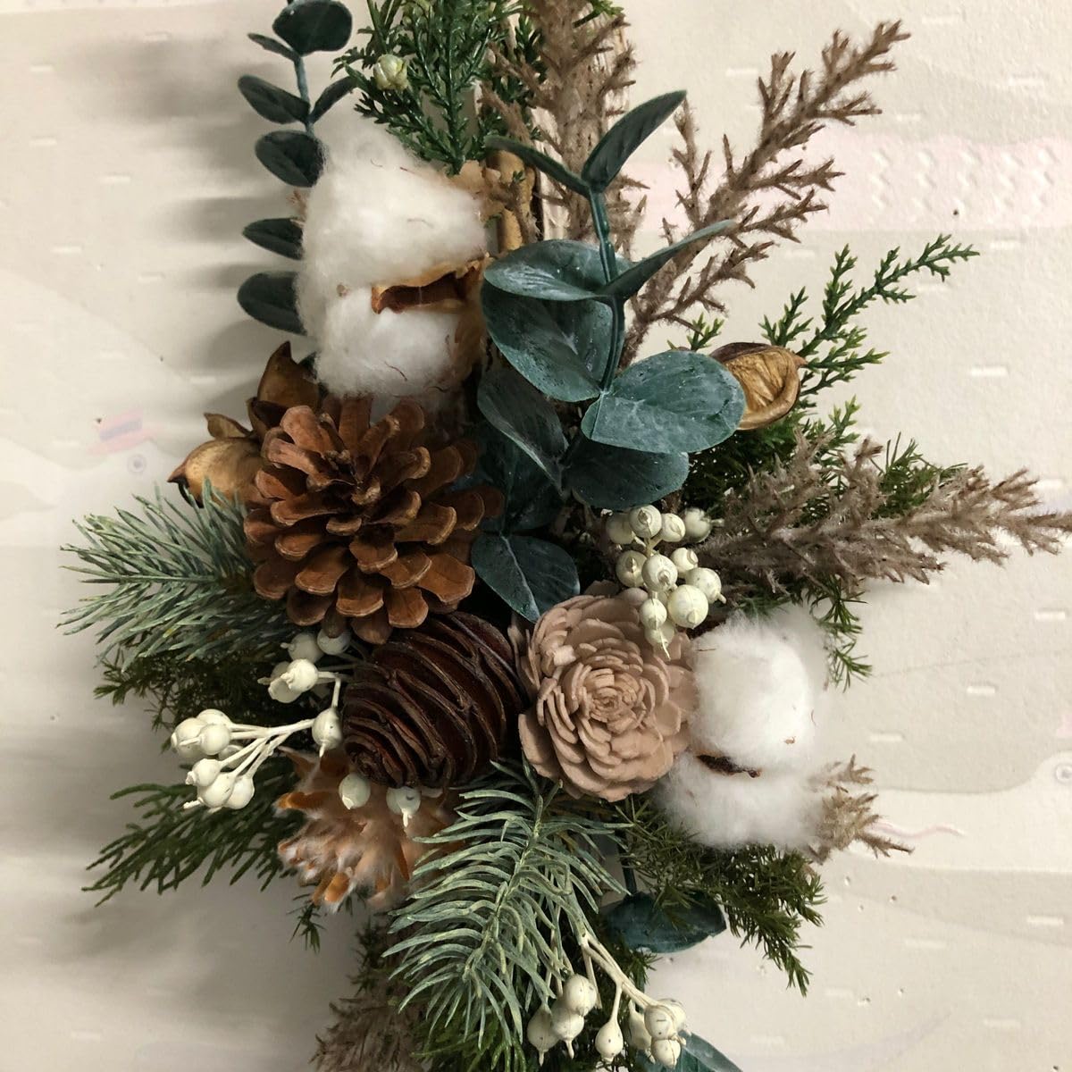Amazon｜白枝束リース (クリスマス) アーティフィシャルフラワー｜造花