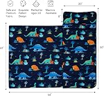 david's kids Toddler Nap Mat Set with Removable Pillow, Ultra Soft Slumber Bags for Boys,Perfect for Preschool, Daycare, Kids Sleeping Bags with Rollup Design, 50"x20", Dinosaur