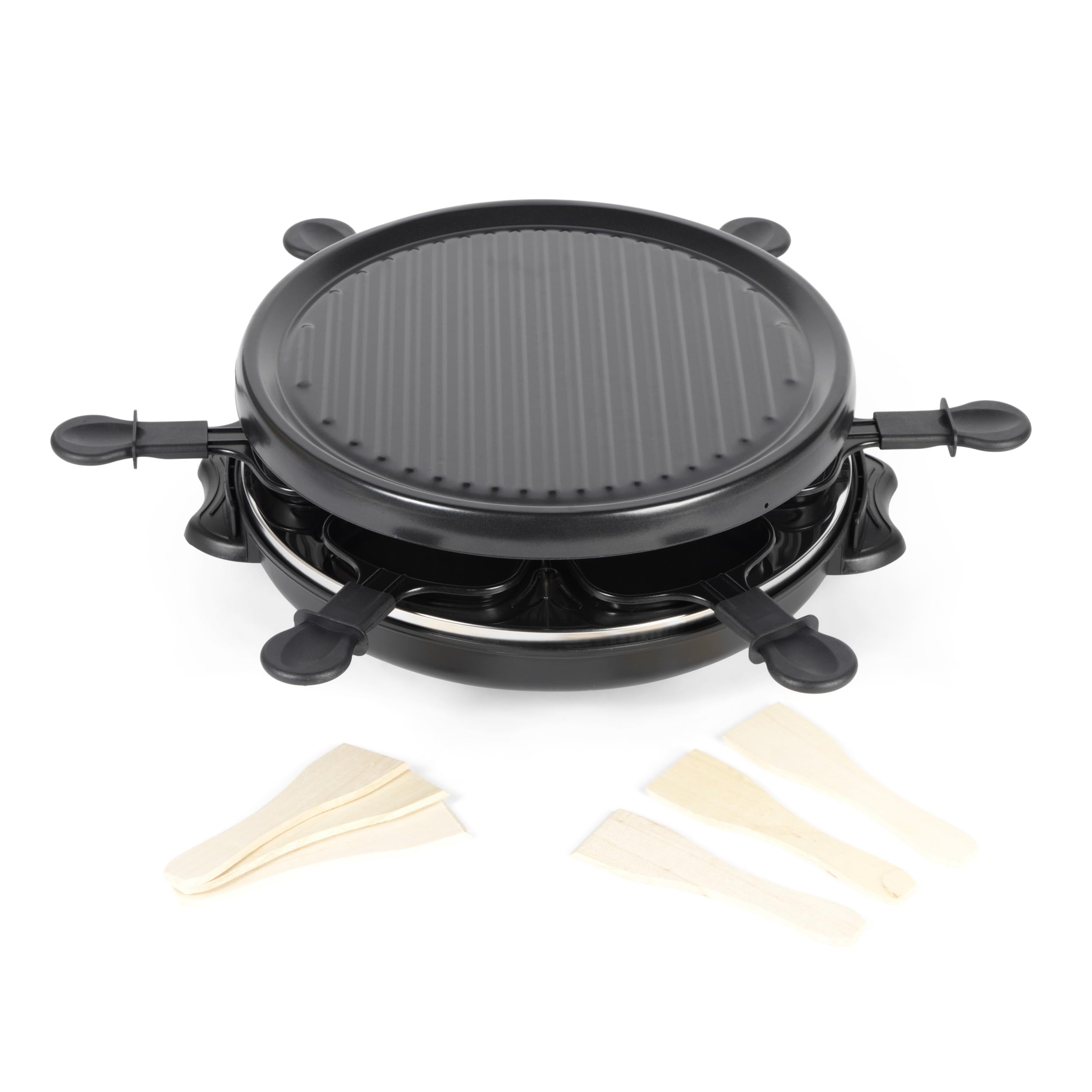 Giles & Posner Tabletop Raclette Grill, Round, 6 Person, 800 W