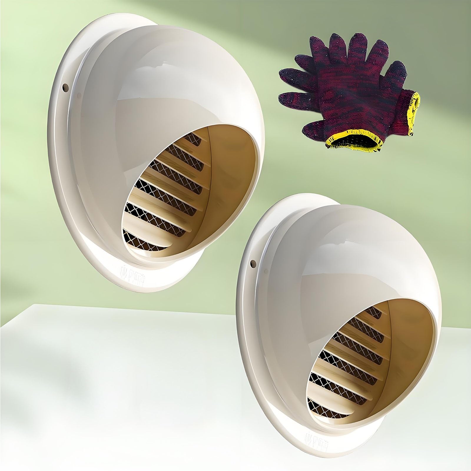 AMZBNEIDI Extractor Vent Cover Grille, Dryer Vent Cover 304 Stainless Steel 70-200mm Hemispherical Grille Wall Vent Cap for HVAC(7.9in/200mm 1pack)