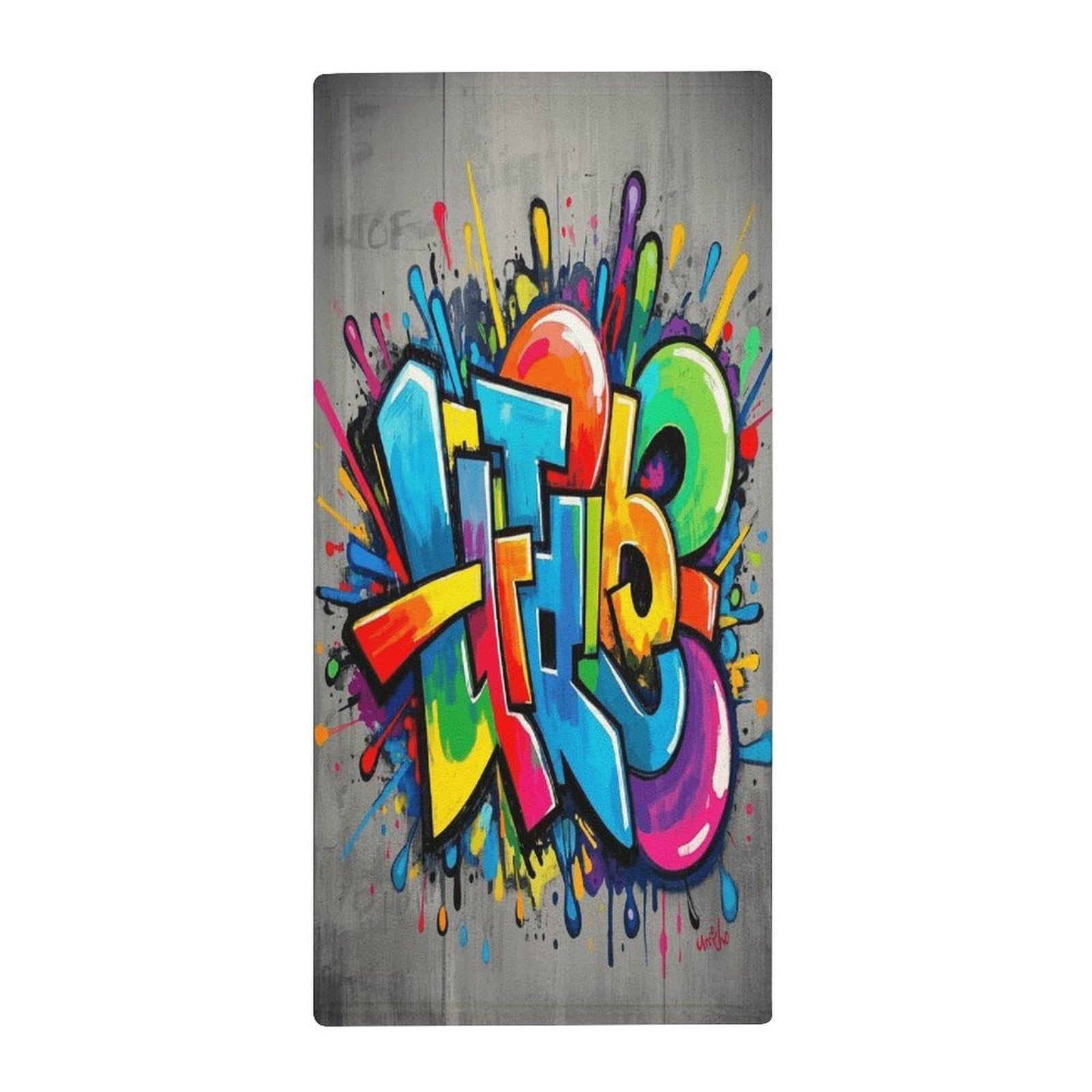 Fekiloot Style Graffiti Towels For Bathroom, Bath Towels 13.8 X 28.7 Inch, Hand Towel Multipurpose Use As Bath Fitness, Bathroom, Shower, Sports, Yoga Towel
